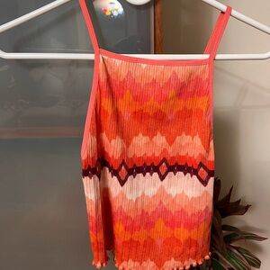 Urban Outfitters Pink and Orange Strappy Top